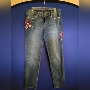 Denim jeans size 8 w embroidery